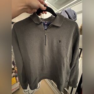 Polo Ralph Lauren Vintage Gray Quarter-Zip Pullover